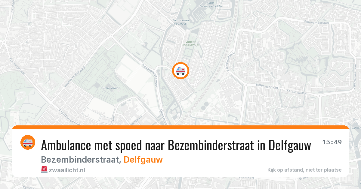 Ambulance met spoed naar Bezembinderstraat in Delfgauw — 22 jan 2026