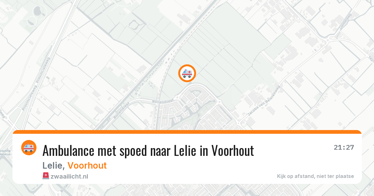 Ambulance met spoed naar Lelie in Voorhout — 4 aug 2026
