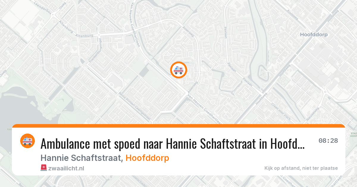 Ambulance met spoed naar Hannie Schaftstraat in Hoofddorp — 11 jun 2026