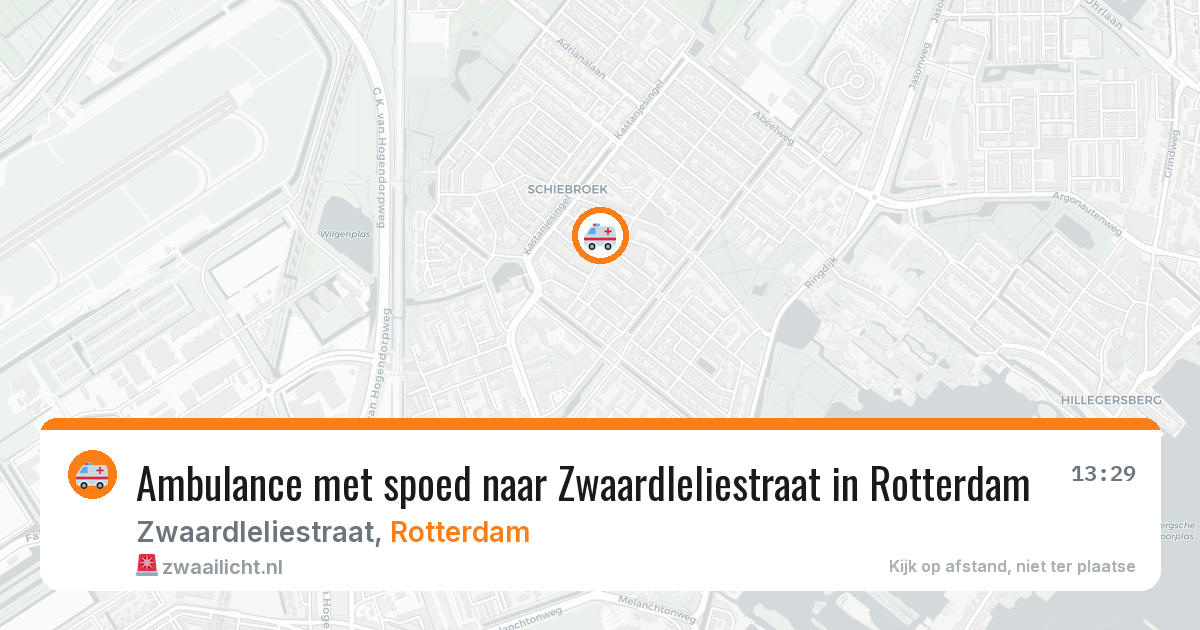 Ambulance met spoed naar Zwaardleliestraat in Rotterdam — 26 jun 2026