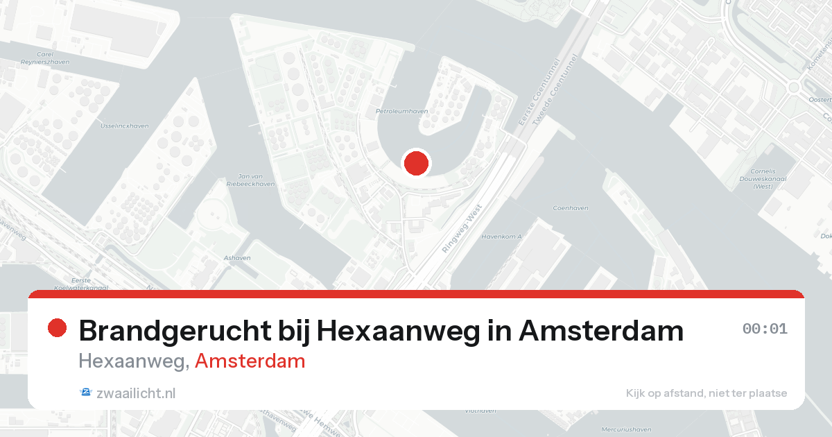 Brandgerucht bij Hexaanweg in Amsterdam — 18 jun 2026