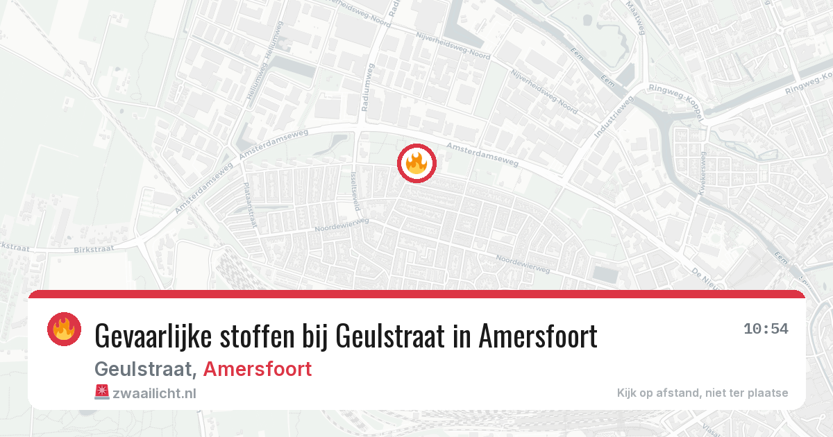 Gevaarlijke stoffen bij Geulstraat in Amersfoort — 8 aug 2026
