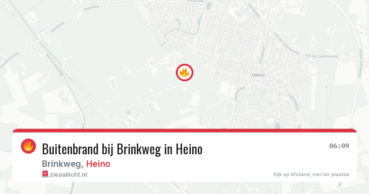 Buitenbrand bij Brinkweg in Heino — 5 aug 2026