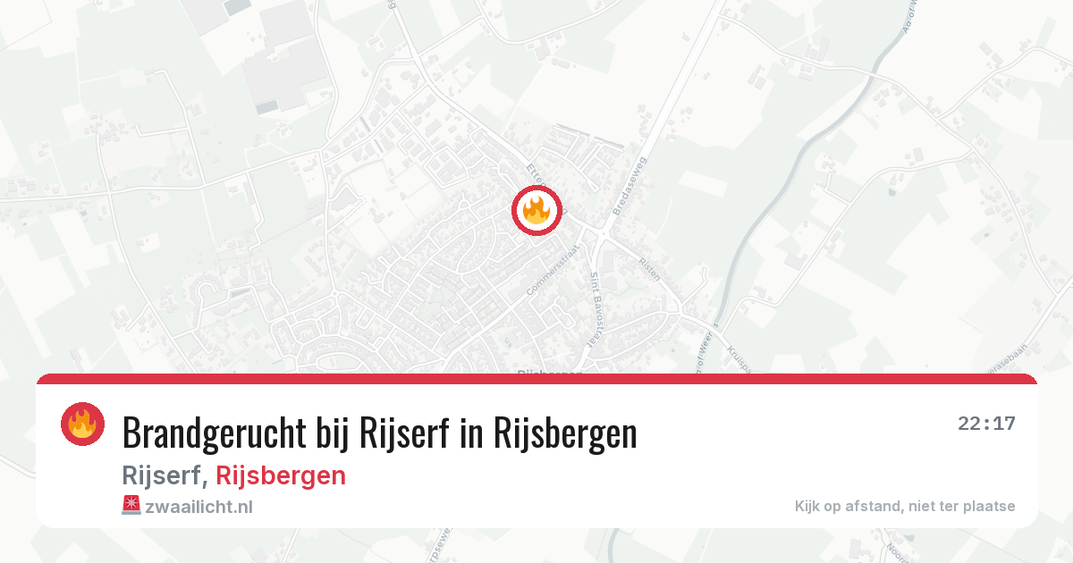 Brandgerucht bij Rijserf in Rijsbergen — 11 jun 2026
