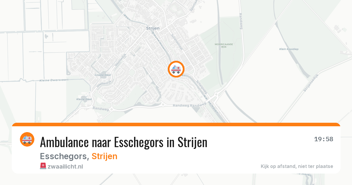 Ambulance naar Esschegors in Strijen — 18 jul 2026