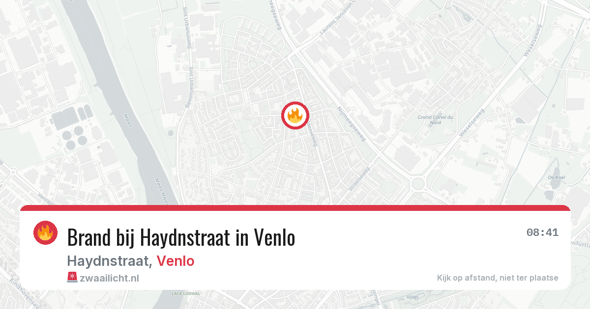 Brand bij Haydnstraat in Venlo — 22 mei 2026