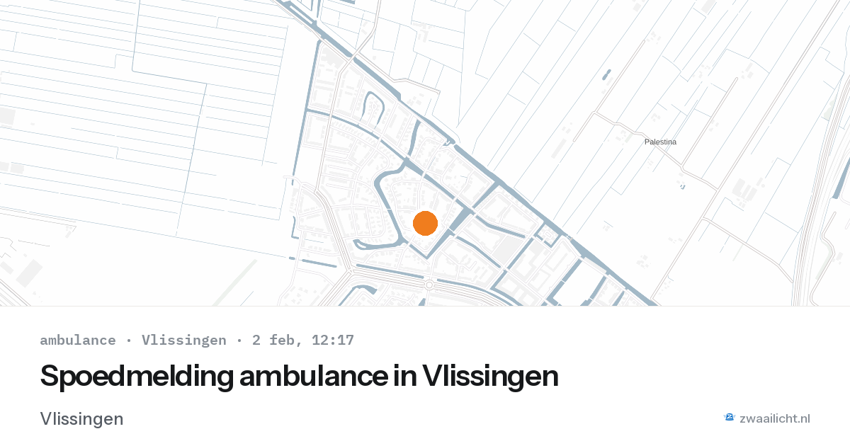 Spoedmelding ambulance in Vlissingen — 2 feb 2026
