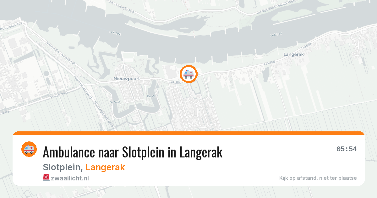 Ambulance naar Slotplein in Langerak — 28 apr 2026