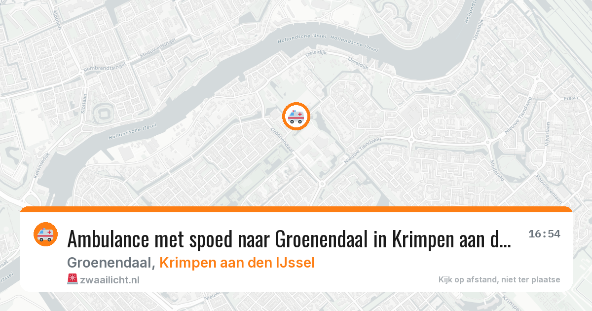 Ambulance met spoed naar Groenendaal in Krimpen aan den IJssel — 1 jul 2026