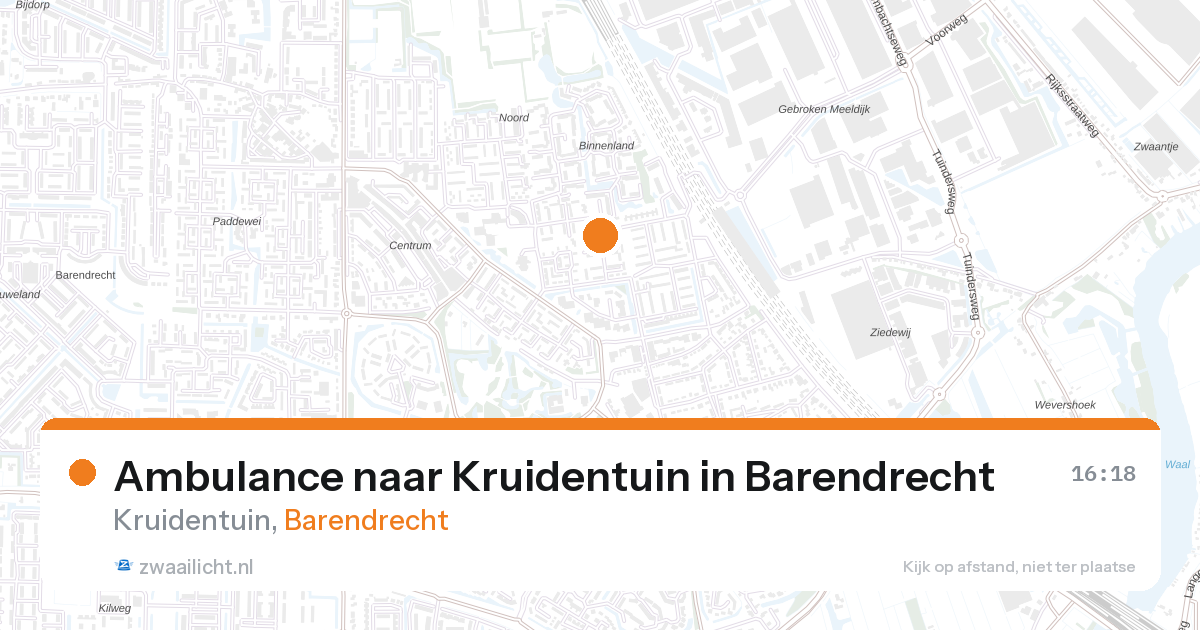 Ambulance naar Kruidentuin in Barendrecht — 28 aug 2026