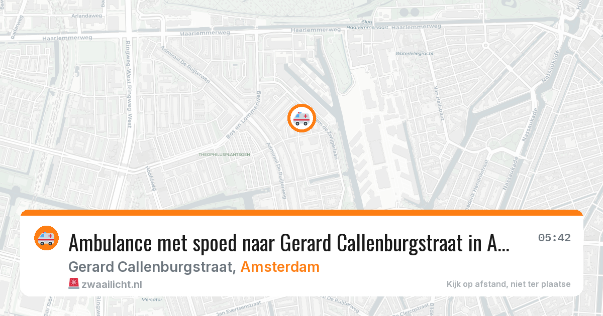 Ambulance met spoed naar Gerard Callenburgstraat in Amsterdam — 11 aug 2026