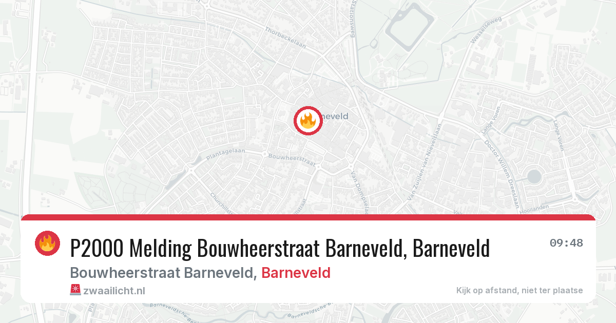 P2000 Melding Bouwheerstraat Barneveld, Barneveld — 30 jan 2026
