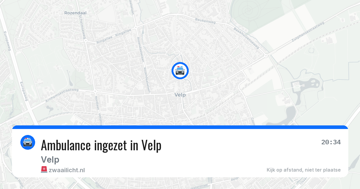 Ambulance ingezet in Velp — 29 mei 2026