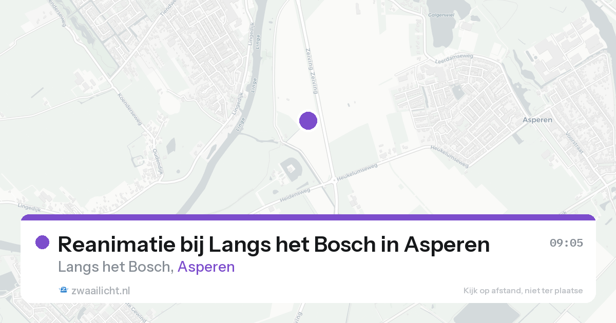 Reanimatie bij Langs het Bosch in Asperen — 15 aug 2026