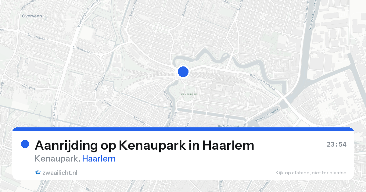 Aanrijding op Kenaupark in Haarlem — 22 aug 2026