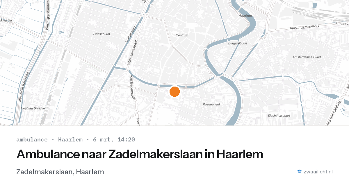 Ambulance naar Zadelmakerslaan in Haarlem — 6 mrt 2026