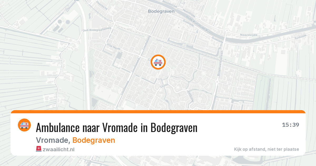Ambulance naar Vromade in Bodegraven — 6 jul 2026