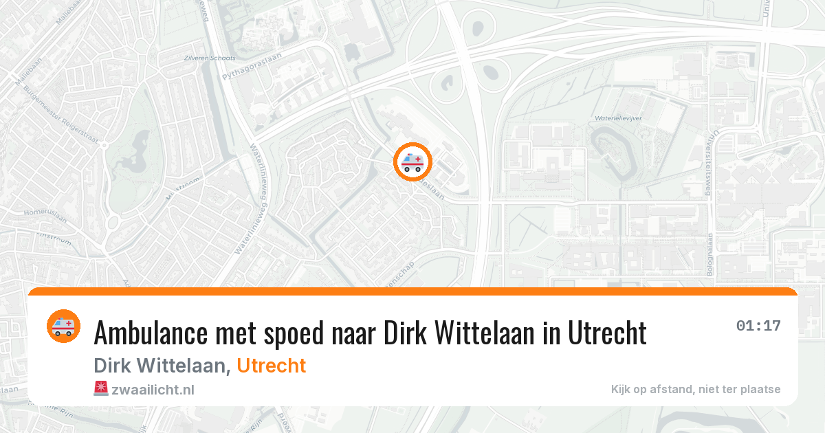 Ambulance met spoed naar Dirk Wittelaan in Utrecht — 16 apr 2026
