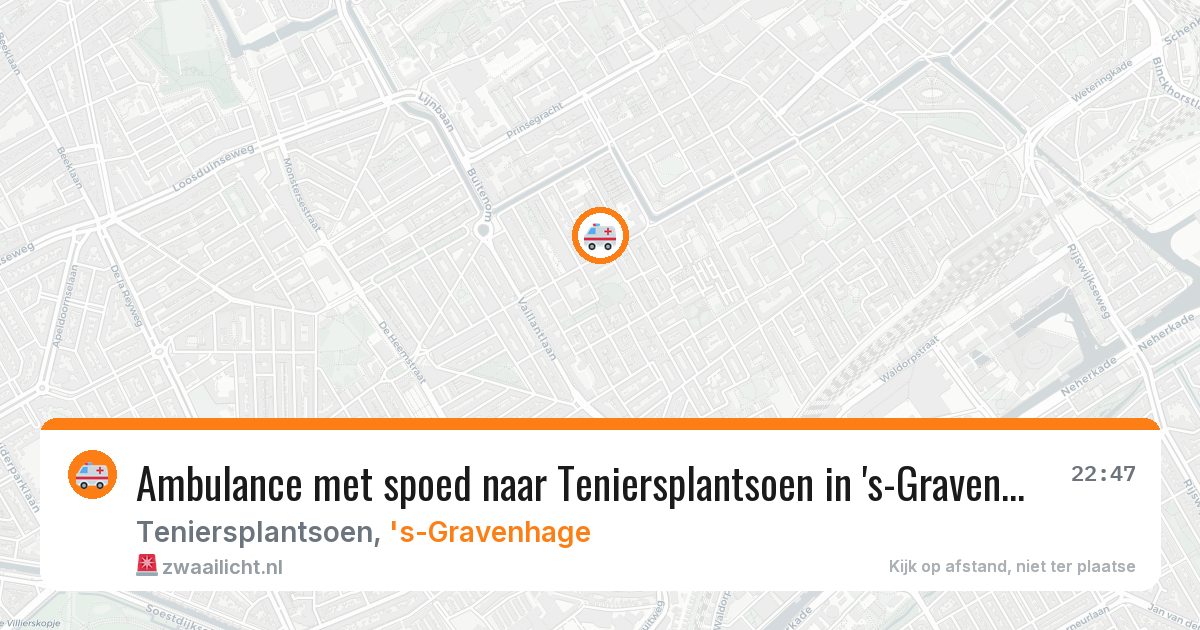 Ambulance met spoed naar Teniersplantsoen in 's-Gravenhage — 28 feb 2026