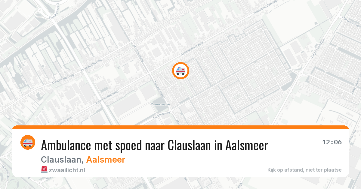 Ambulance met spoed naar Clauslaan in Aalsmeer — 9 aug 2026