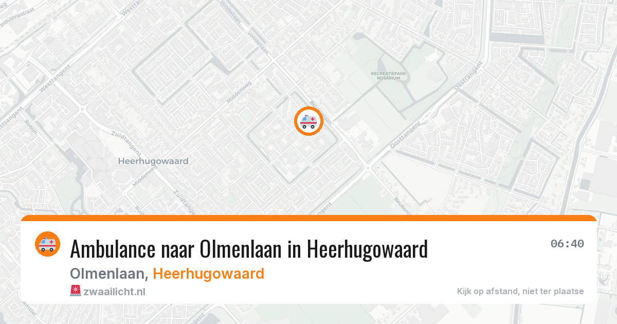 Ambulance naar Olmenlaan in Heerhugowaard — 26 apr 2026