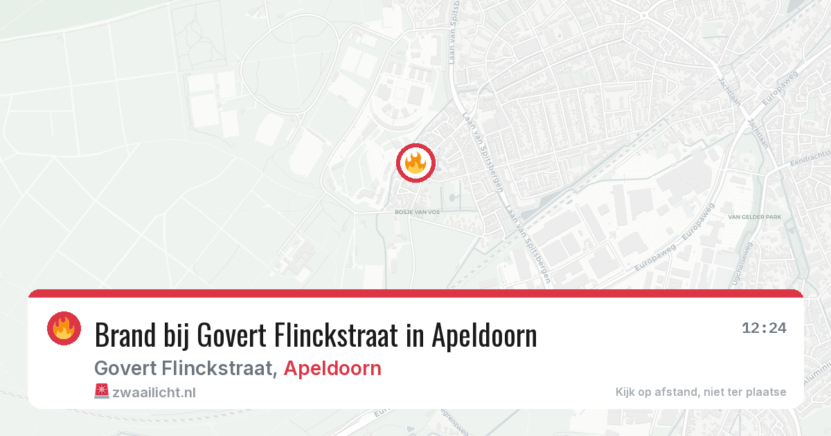 Brand bij Govert Flinckstraat in Apeldoorn — 25 jul 2026