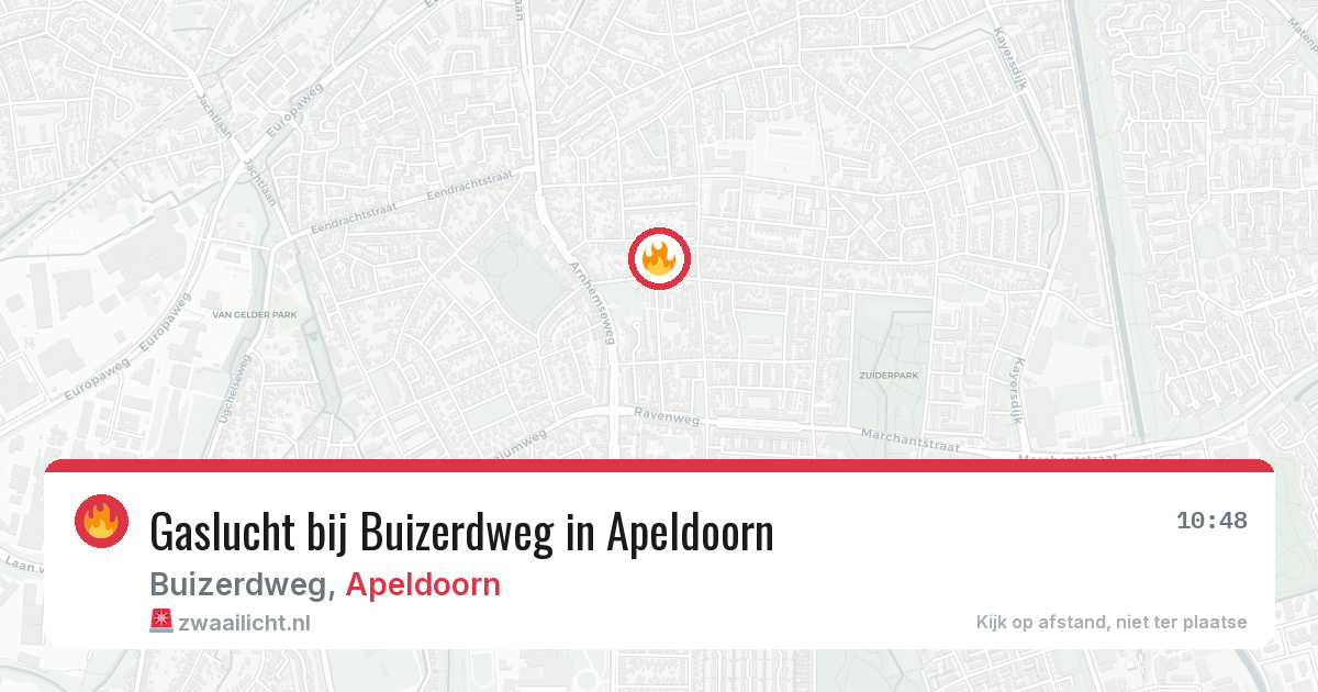 Gaslucht bij Buizerdweg in Apeldoorn — 20 apr 2026