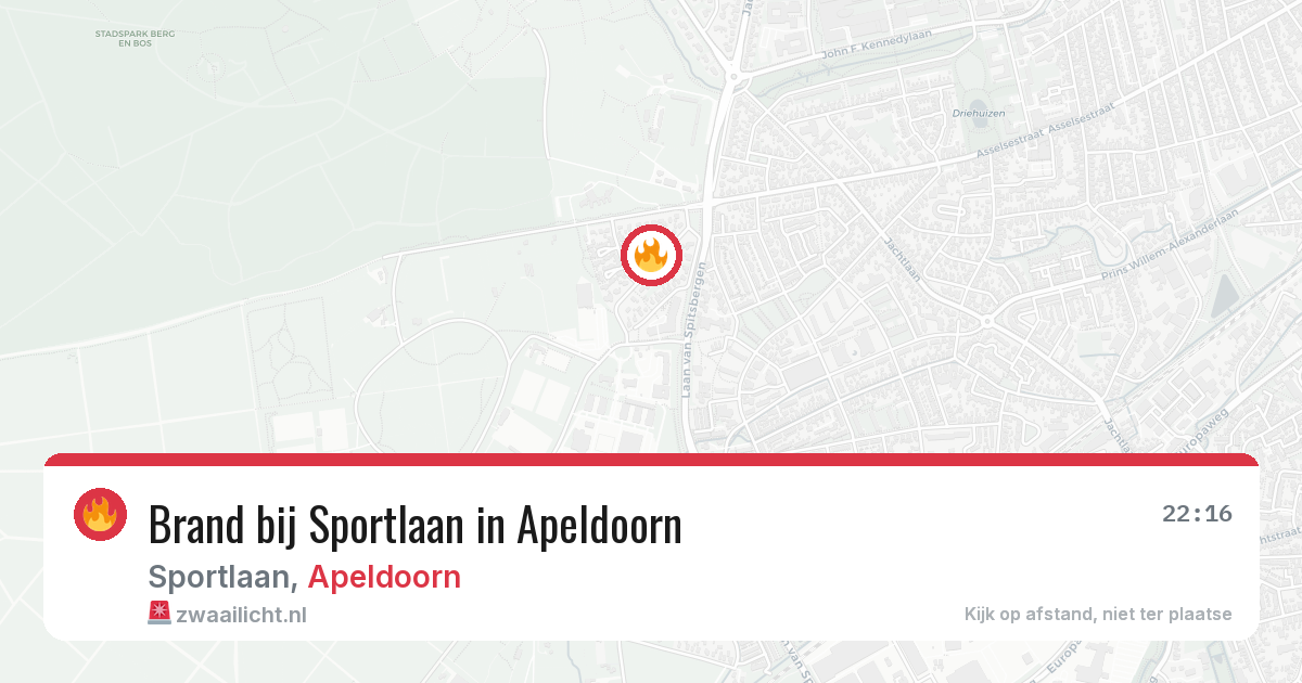 Brand bij Sportlaan in Apeldoorn — 28 jun 2026