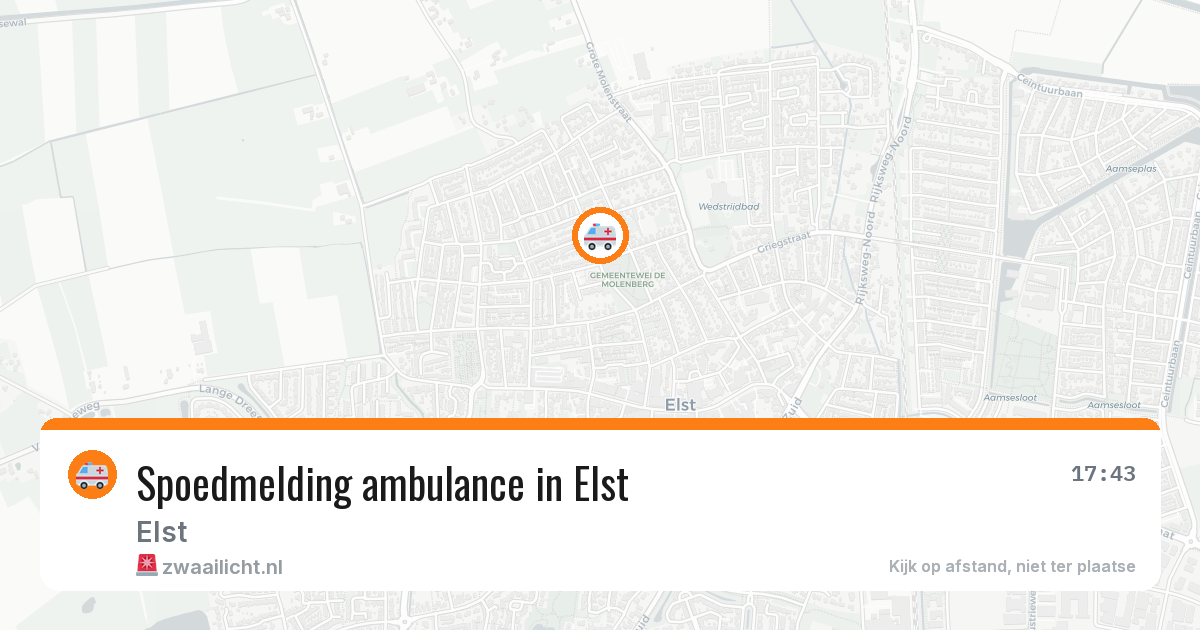 Spoedmelding ambulance in Elst — 11 aug 2026