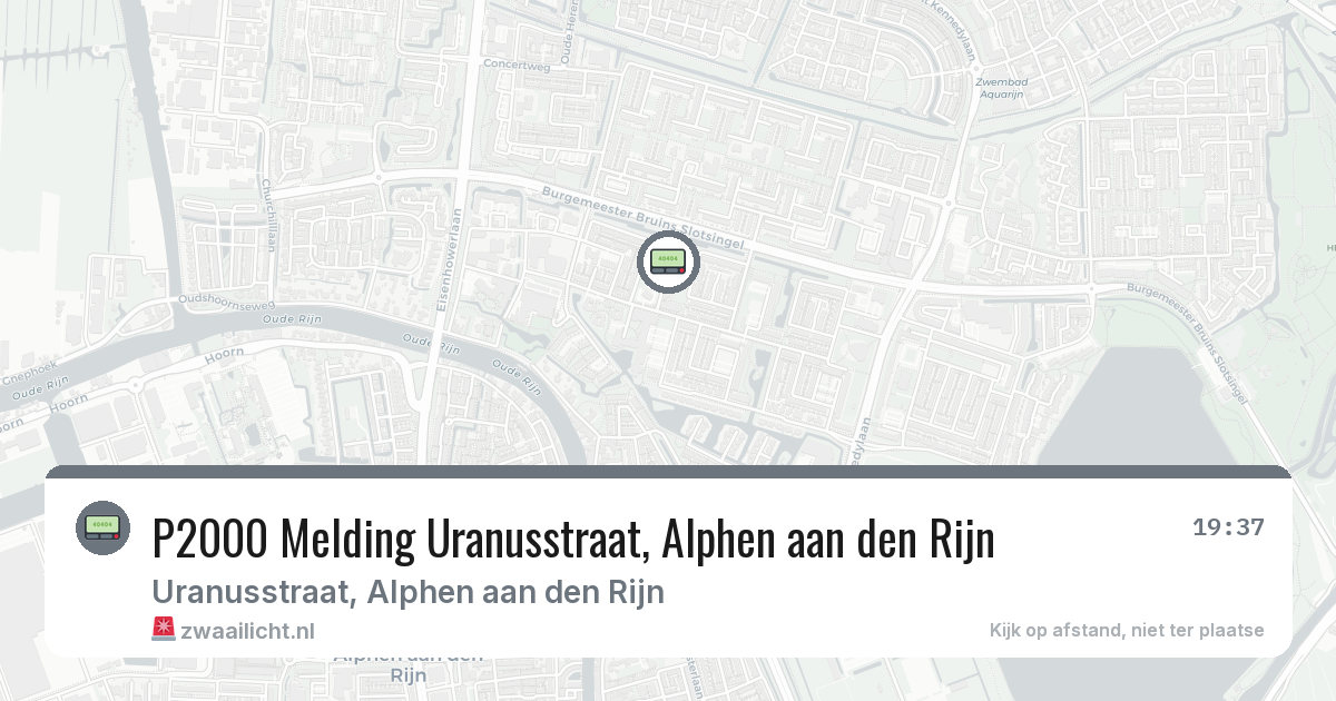 P2000 Melding Uranusstraat, Alphen aan den Rijn — 8 feb 2026