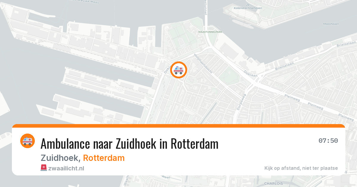 Ambulance naar Zuidhoek in Rotterdam — 6 aug 2026