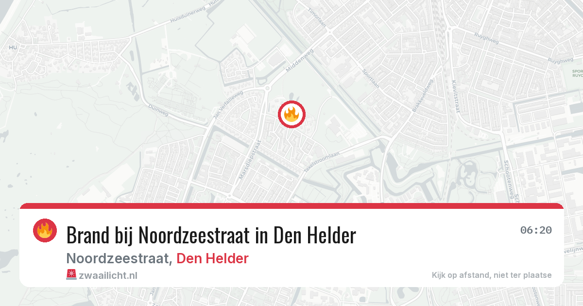 Brand bij Noordzeestraat in Den Helder — 22 mrt 2026