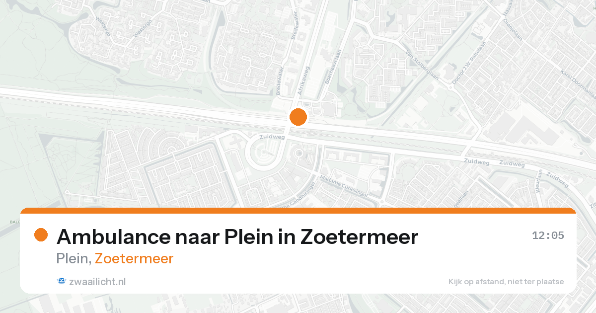 Ambulance naar Plein in Zoetermeer — 16 aug 2026