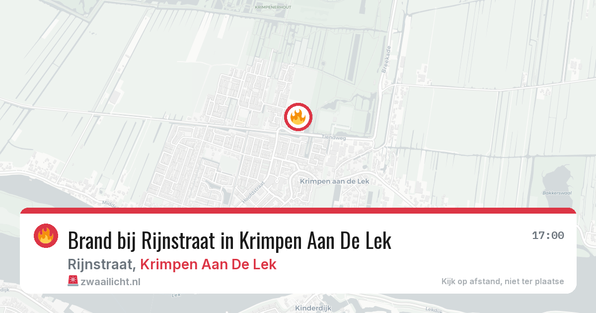 Brand bij Rijnstraat in Krimpen Aan De Lek — 26 jun 2026