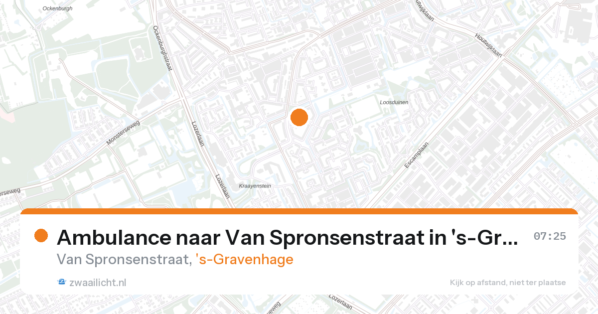 Ambulance naar Van Spronsenstraat in 's-Gravenhage — 28 aug 2026