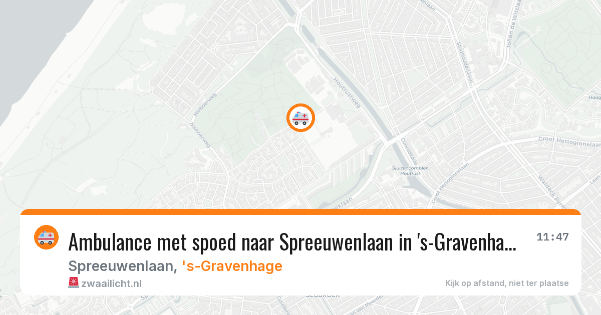 Ambulance met spoed naar Spreeuwenlaan in 's-Gravenhage — 11 aug 2026