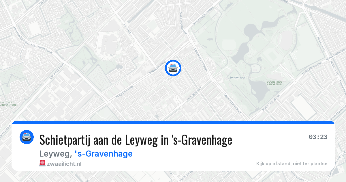 Schietpartij aan de Leyweg in 's-Gravenhage — 13 aug 2026