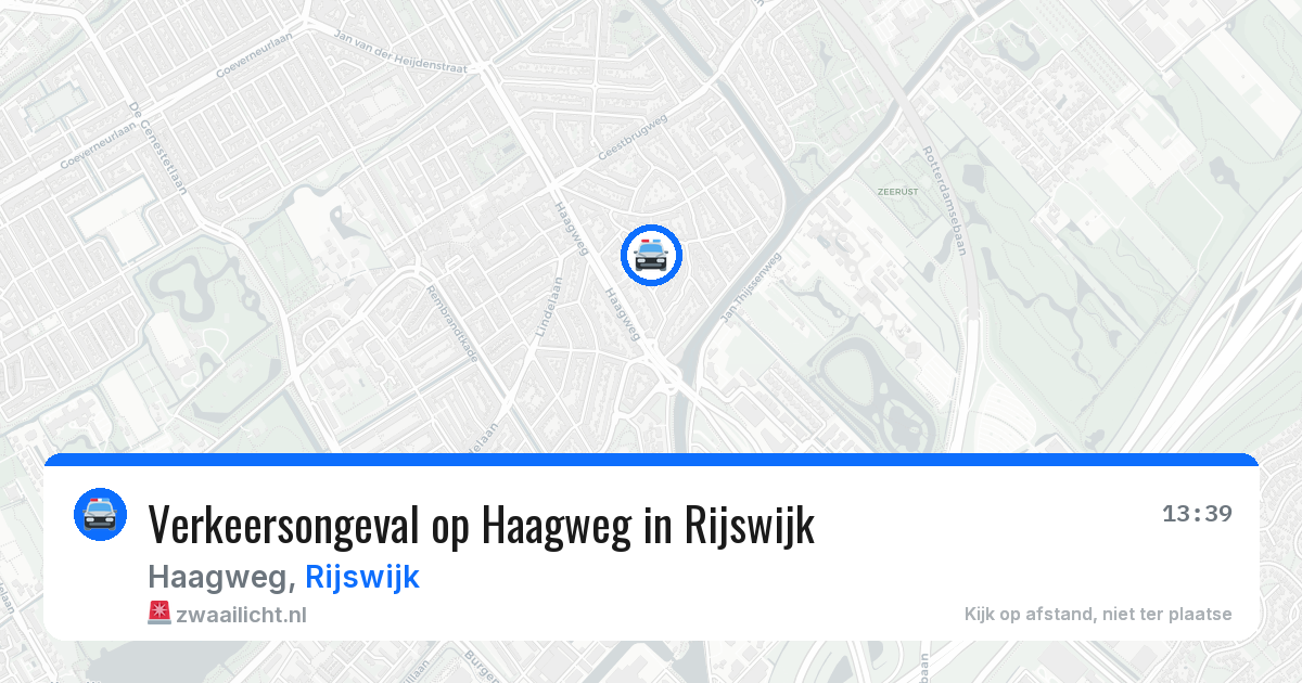 Verkeersongeval op Haagweg in Rijswijk — 15 mrt 2026