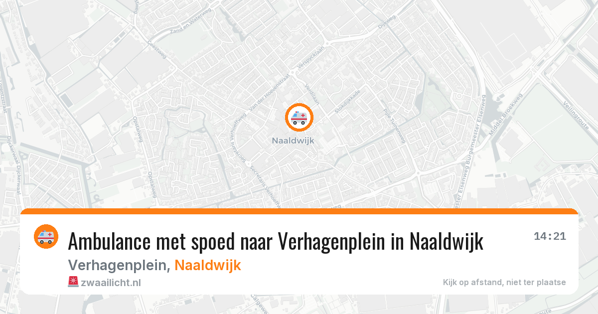 Ambulance met spoed naar Verhagenplein in Naaldwijk — 10 jul 2026