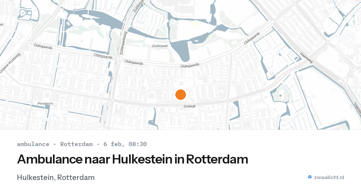 Ambulance naar Hulkestein in Rotterdam — 6 feb 2026