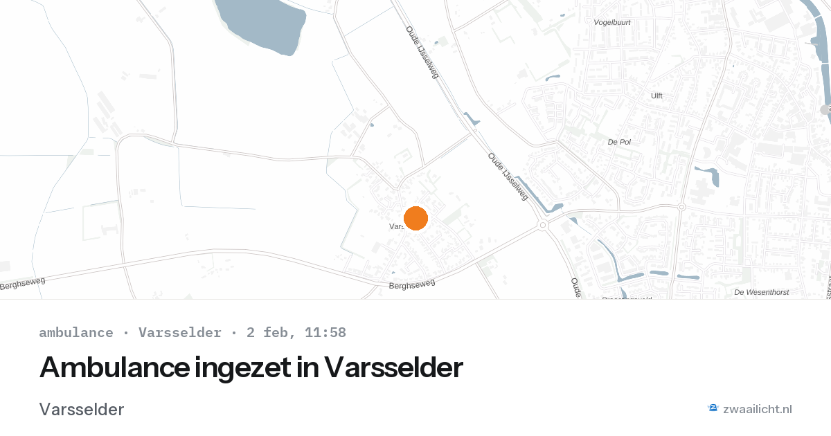 Ambulance ingezet in Varsselder — 2 feb 2026