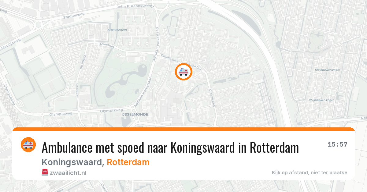 Ambulance met spoed naar Koningswaard in Rotterdam — 17 mrt 2026