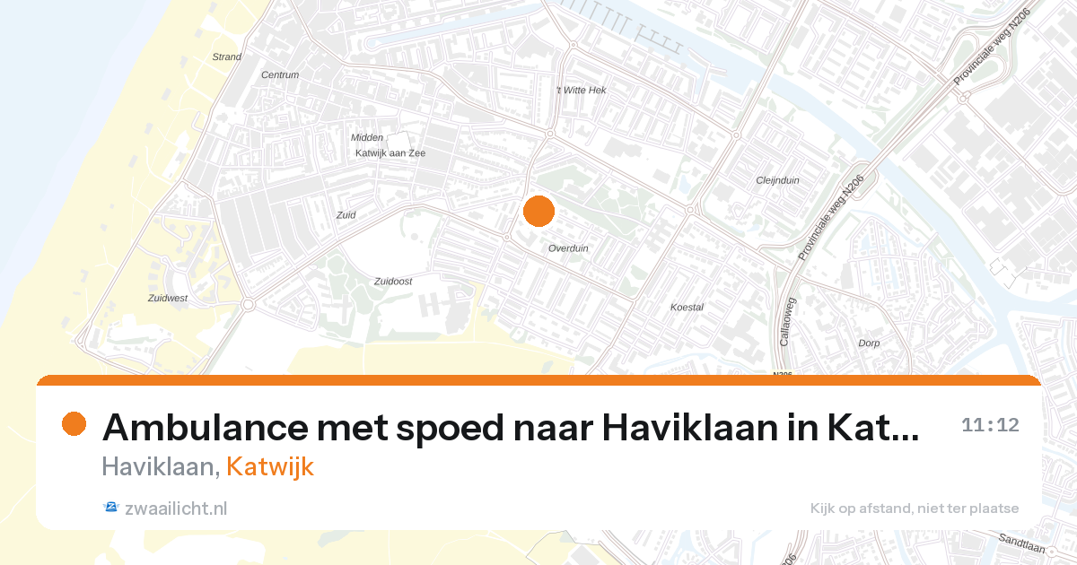Ambulance met spoed naar Haviklaan in Katwijk — 20 mrt 2026
