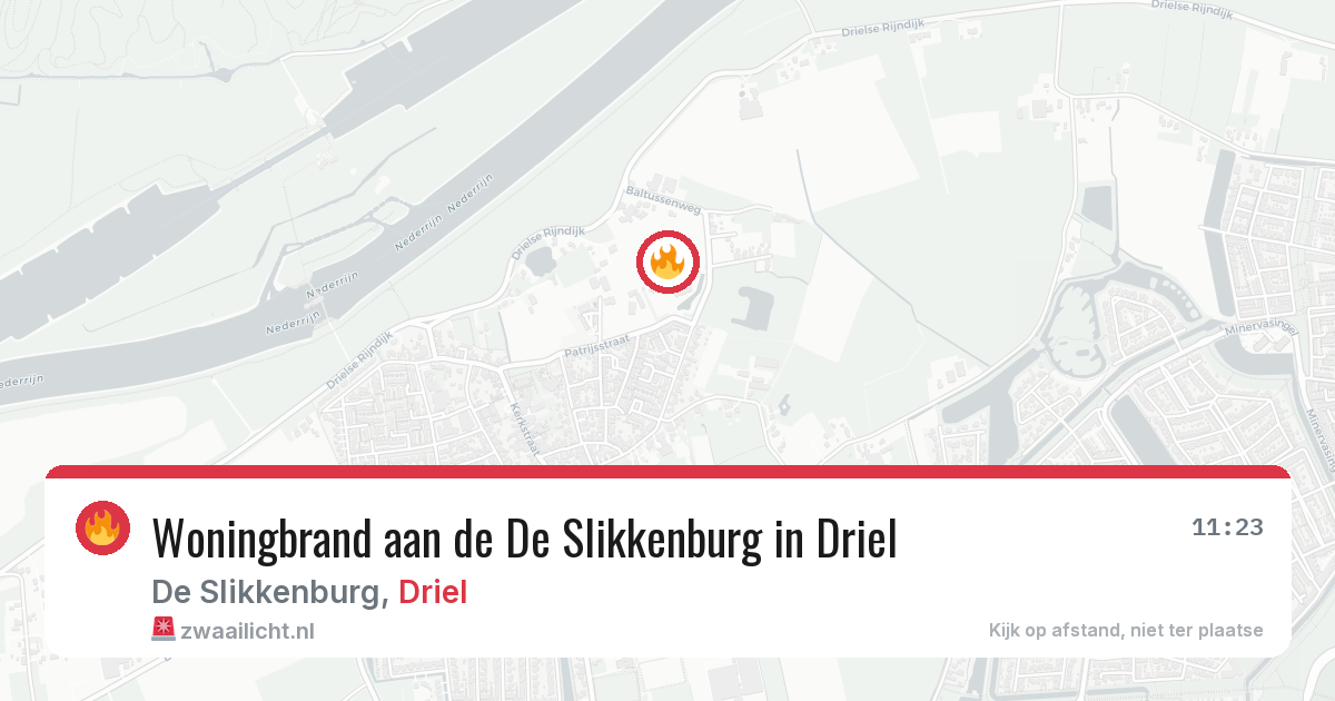 Woningbrand aan de De Slikkenburg in Driel — 28 mrt 2026