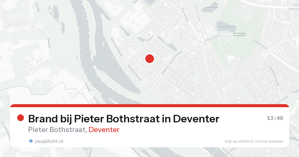 Brand bij Pieter Bothstraat in Deventer — 19 aug 2026