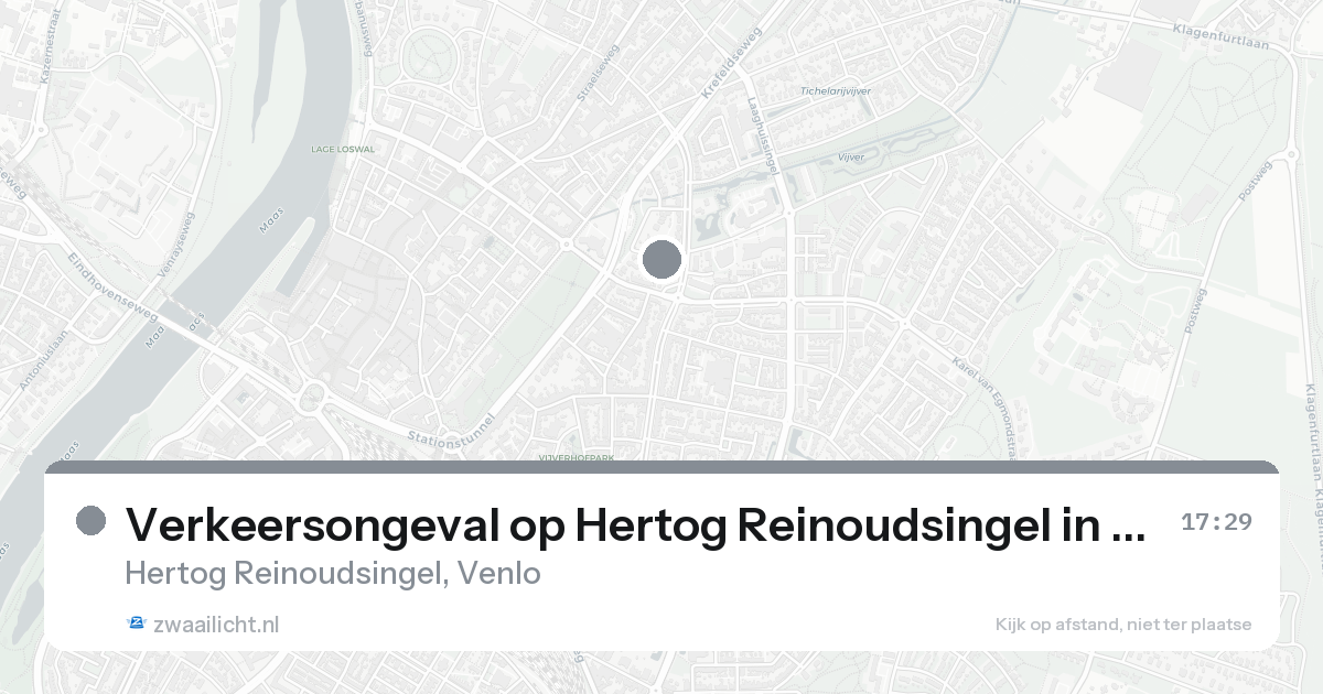 Verkeersongeval op Hertog Reinoudsingel in Venlo — 24 aug 2026