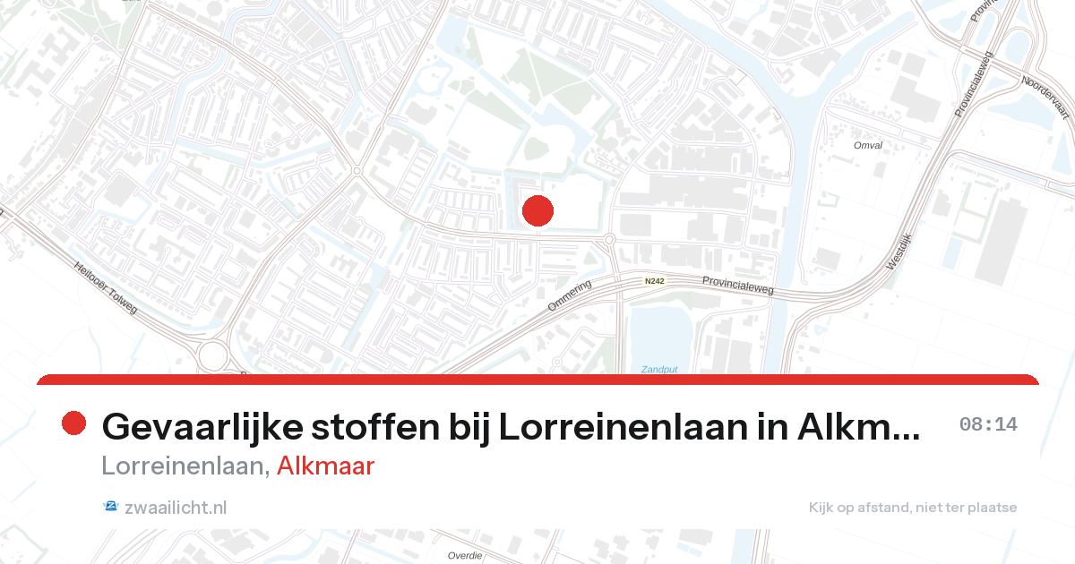 Gevaarlijke stoffen bij Lorreinenlaan in Alkmaar — 6 apr 2026