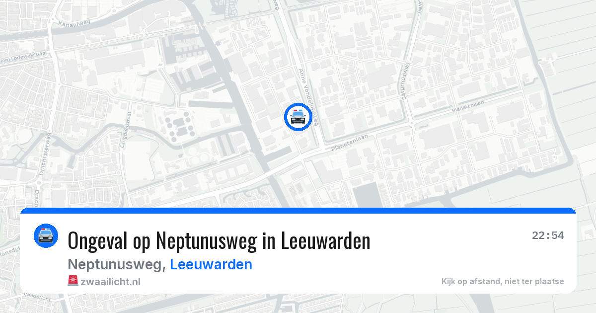 Ongeval op Neptunusweg in Leeuwarden — 6 jul 2026