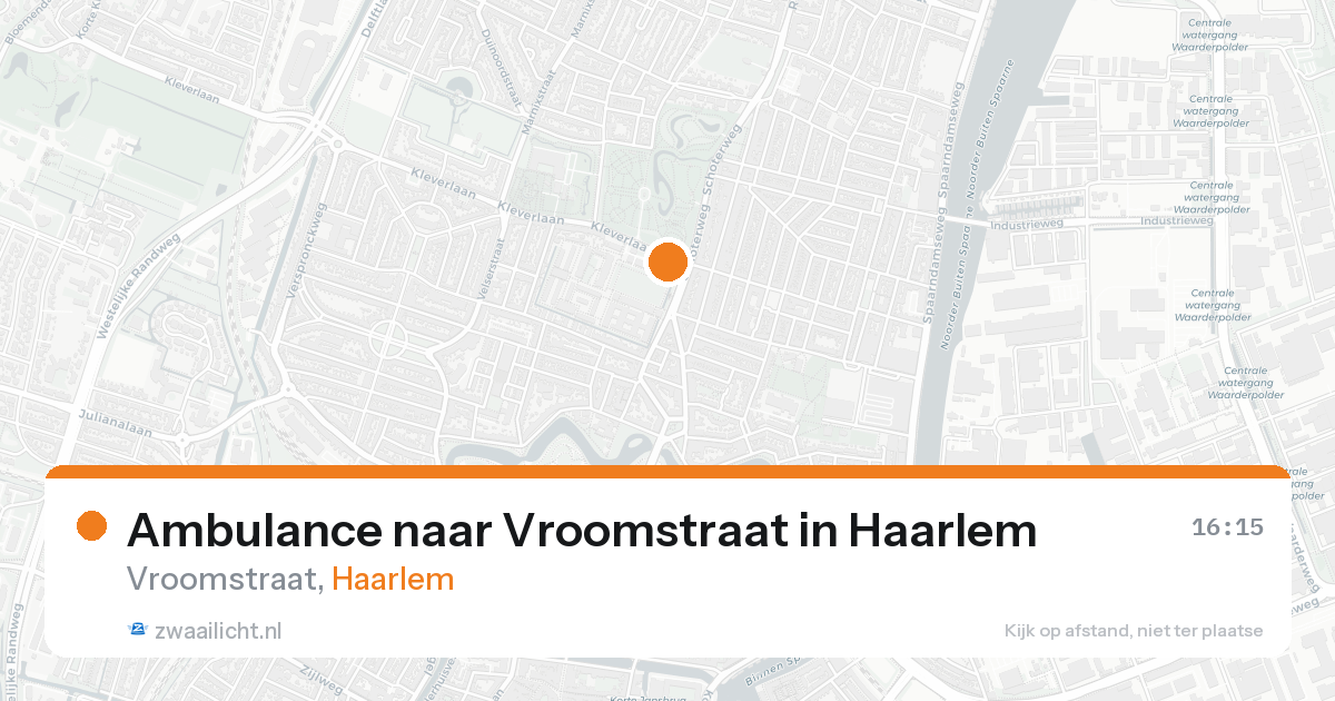 Ambulance naar Vroomstraat in Haarlem — 20 aug 2026
