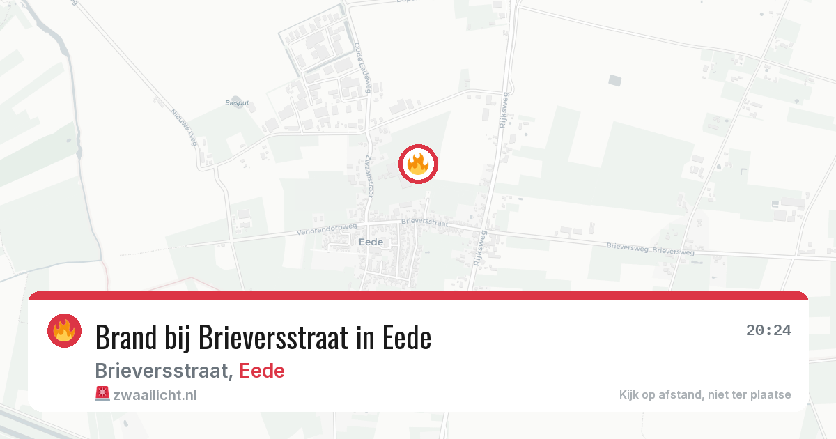 Brand bij Brieversstraat in Eede — 20 jul 2026